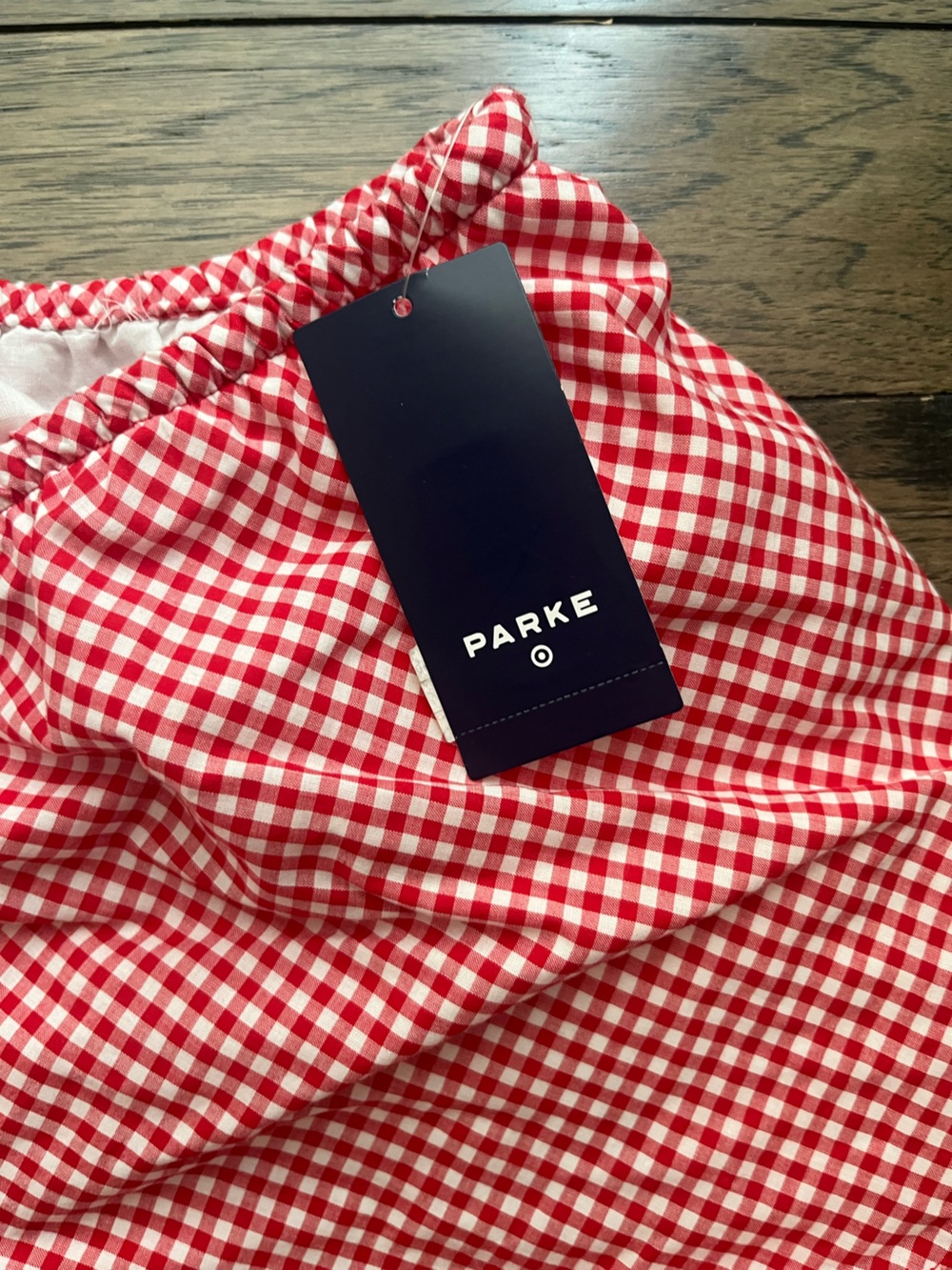 Parke Red & White Gingham Shorts size small new - Picture 4 of 4